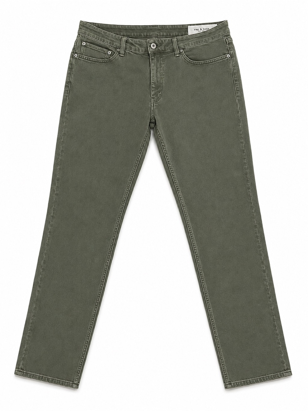 rag & bone Slim Straight Jeans in Gray Green